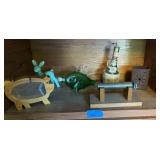Vintage kaleidoscope, Shawnee art pottery deer