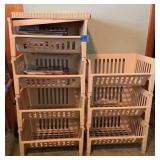 Organizing baskets w/crochet books