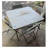 Card table and chairs