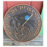 Outdoor clock & thermometer
