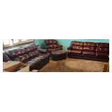 4 pc Broyhill leather living room suite