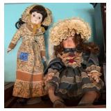 Collectable vintage porcelain girl dolls