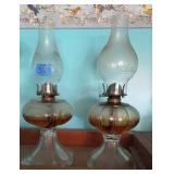Pair oil lamps