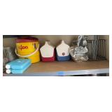 Miscellaneous shelf contents