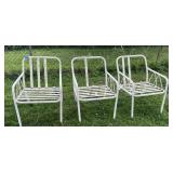 Set of 3 yard chairs