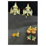 Vintage Pakula Candle Clip-On Earrings