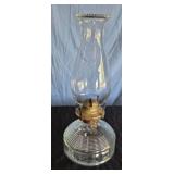 Vintage Clear Glass Hurricane Oil Lamp