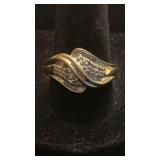 10K yellow gold fashion ring