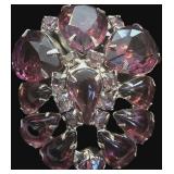 1940ï¿½s-50ï¿½s Purple Floral Brooch