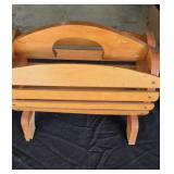 Vintage Wood Magazine Rack