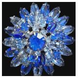 VTG Shades of Blue Domed Rhinestones