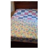 Two Vintage Hand-made Patchwork Baby Blankets