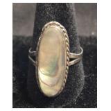 925 Sterling Mother of Pearl Ring