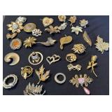 VTG Gold Tone Brooches