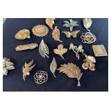VTG Gold Tone Brooches