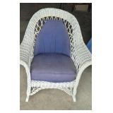 Vintage White Wicker Rocking Chair