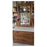 Antique (?) Victorian Dresser with Mirror