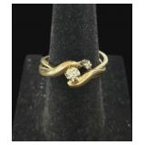 10K Gold Wedding Set w Diamonds