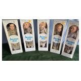 5 Porcelain Dolls with Original Boxes