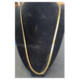 Gold Tone Herringbone Necklace