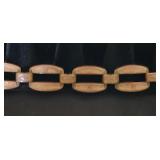 Copper Stamped Design Link Bracelet