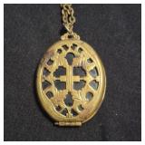 VTG GF Mourning Locket Necklace