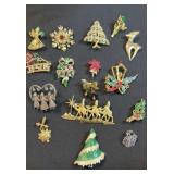 Signed Christmas Pins