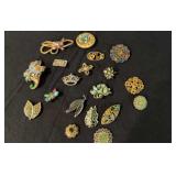 Beautiful Gold Tone Brooches