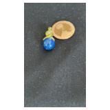 Blue Stone and Diamond Pendant