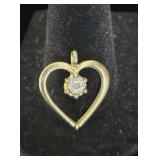 Heart Pendant with Diamond Accent