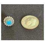 Turquoise Sterling Silver Stud Earring
