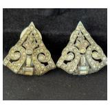 VTG Art Deco Rhinestone Dress Clips