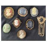 VTG Cameo Brooches