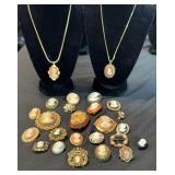 VTG Cameo Necklaces/ Pendant/ Brooches