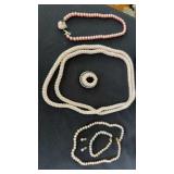 Pink Faux Pearl Sets
