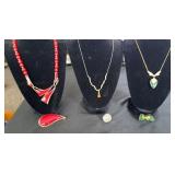 Matching Necklaces with Pins or Earrings