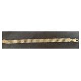 Sterling Silver 4 Row Beaded Bracelet