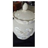 Belle Case by Ganz, White Cardinal Covered Jar