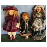 VTG Porcelain Dolls, Hand Painted Faces