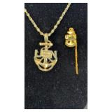 VTG US Navy Necklace/Pin