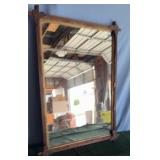 Antique Adirondack Carved Art Leaf Gilded Mirror