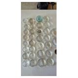 Vintage Glass Furniture Caster Cups