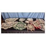 Variety of 12 Vintage Doilies