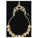 14K Yellow Gold Heart Charm