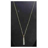 925 Italy Sterling Cubic Zirconium  Necklace