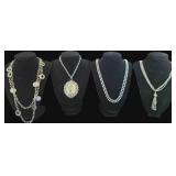 Silver Tone Beaded Necklaces