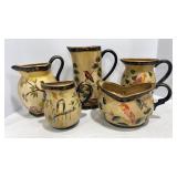 Large Hand Painted Wall Pockets