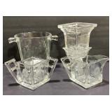 Crystal Cream/Sugar, Ice Bucket & Vase