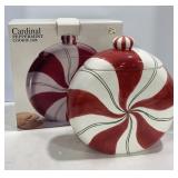 Cardinal Peppermint Cookie Jar