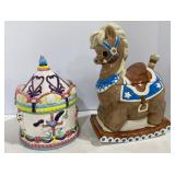 Carousel & Rocking Horse Cookie Jars